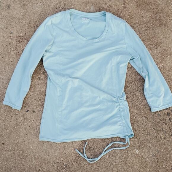 Jockey sport drawstring ruched top in mint green size medium - Picture 1 of 2